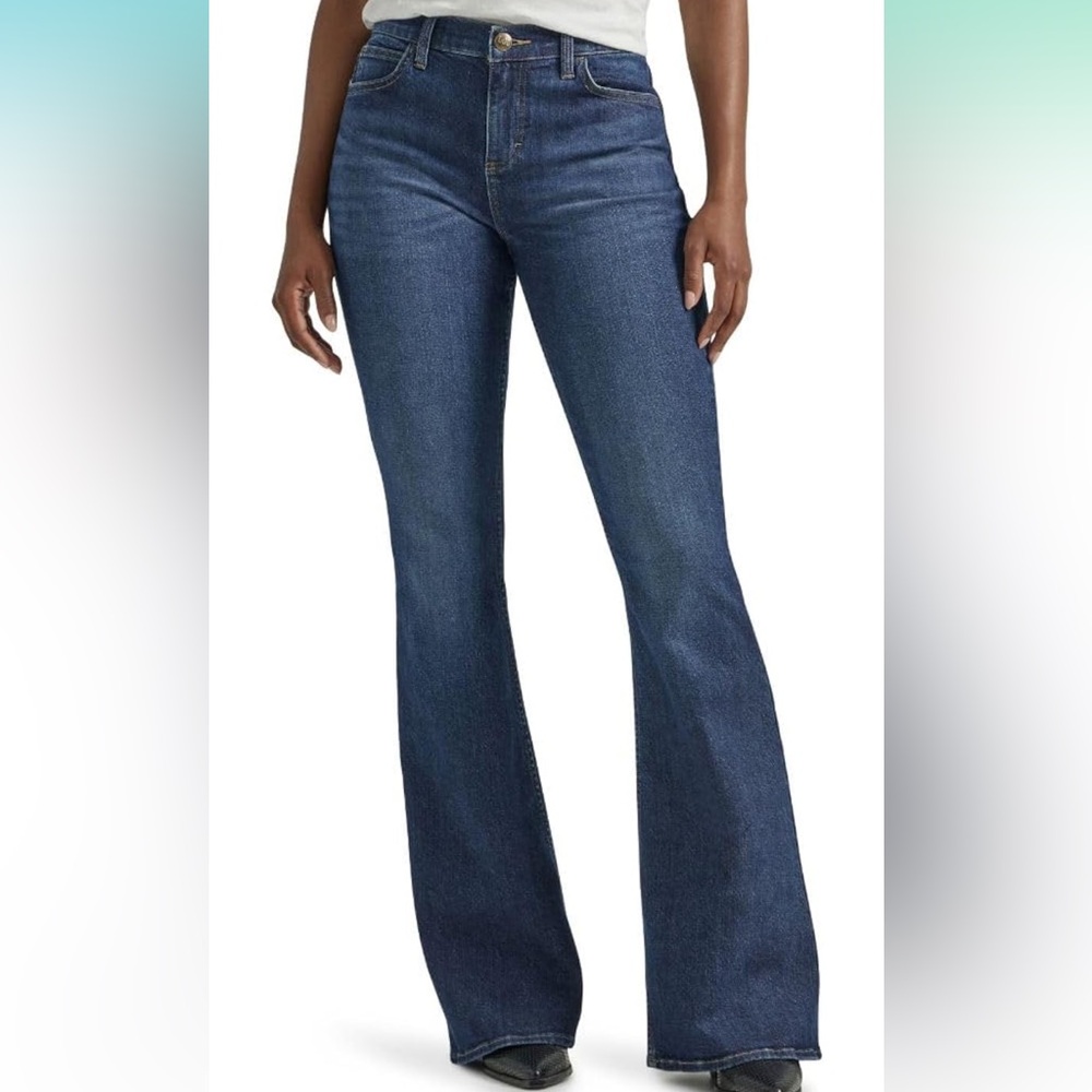 Lee jeans 10 long flare mid rise new with tags!